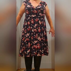 Modcloth Floral Wrap Dress 2xl